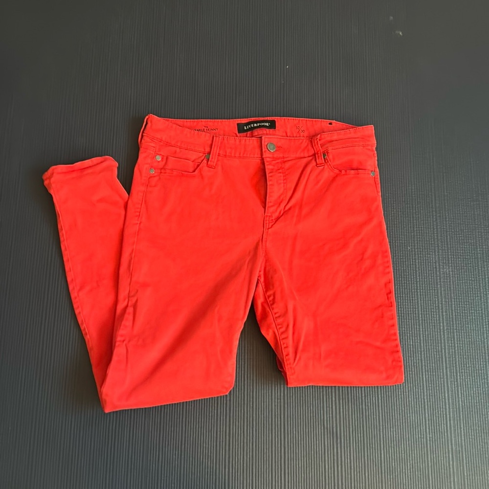 Liverpool Ankle Skinny 10/30 red pants, excellent condition
